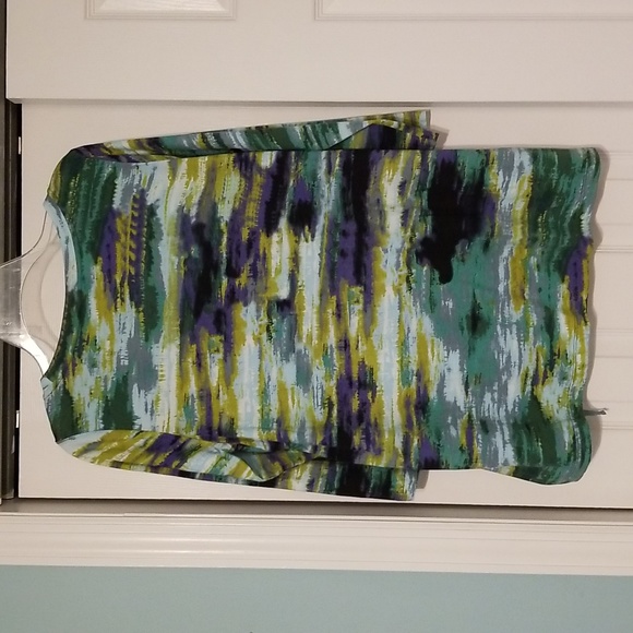 LOGO Lori Goldstein scoop neck top/tunic size M - Picture 6 of 7